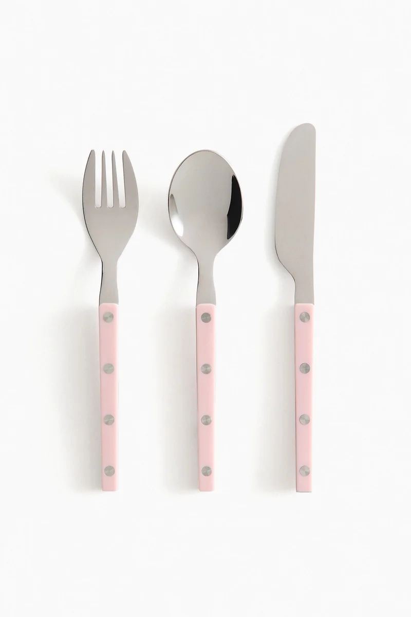 اتش اند ام طقم أدوات مائدة للأطفال مكون من 3 قطع