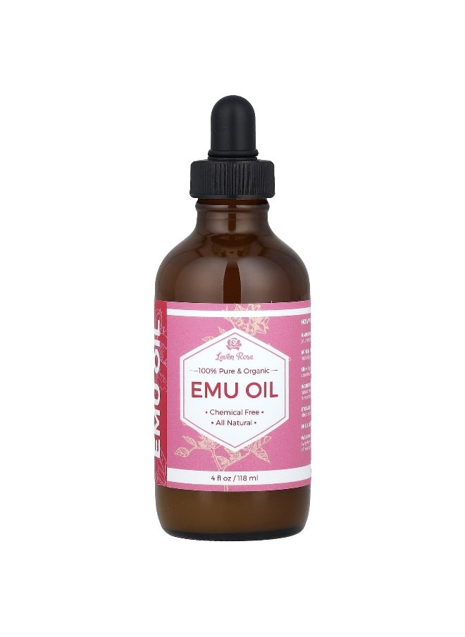 Leven Rose Leven Rose, 100% Pure & Organic Emu Oil, 4 fl oz (118 ml)  - Image 1