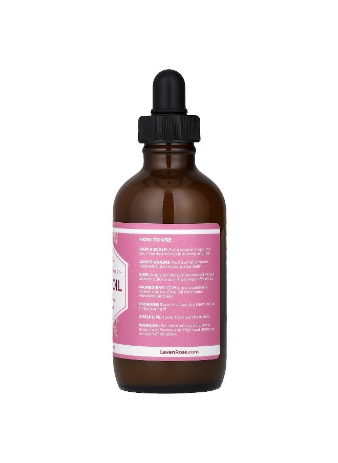 Leven Rose Leven Rose, 100% Pure & Organic Emu Oil, 4 fl oz (118 ml)  - Image 2