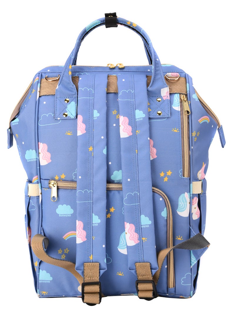 Loquat Diaper Bag Soft And Comfortable Padded Shoulder Straps - Unicorn Blue - Image 5
