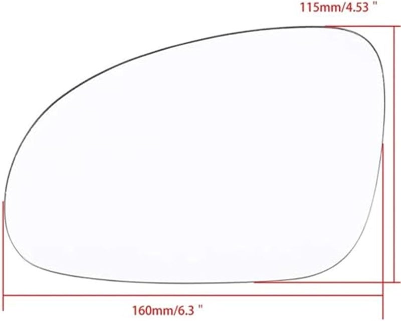 Wivplex Heated Mirror Glass for VW Golf/R32/GTI/Rabbit - Image 2