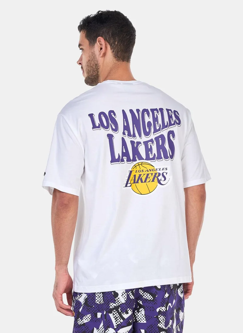 NEW ERA Men's NBA Los Angeles Lakers Script T-Shirt