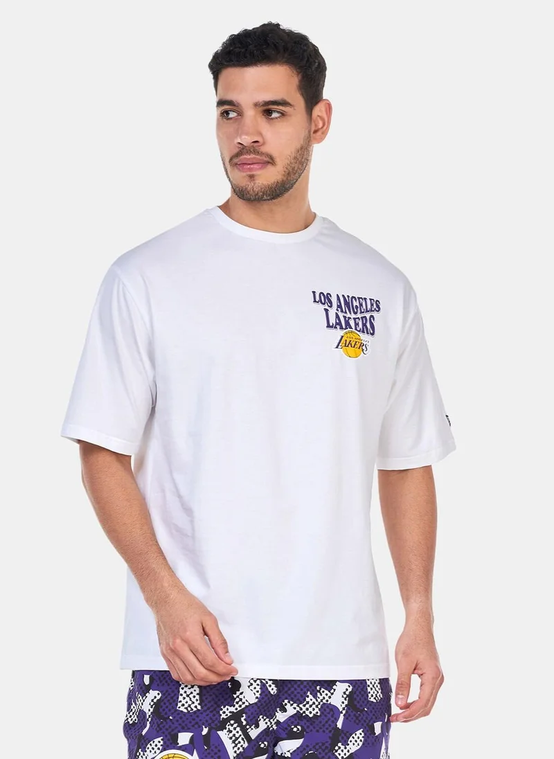 NEW ERA Men's NBA Los Angeles Lakers Script T-Shirt