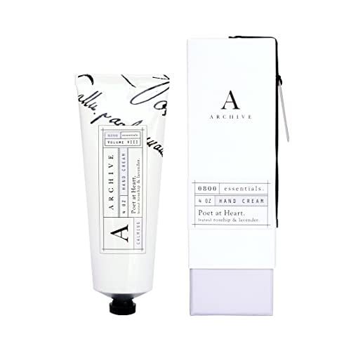 Archive Poet At Heart Hydrating Hand Cream 4 oz Moisturizing Lotion for Women Men Natural Soft Skin Ingredients for Dry Hands Purse Essentials - Image 1