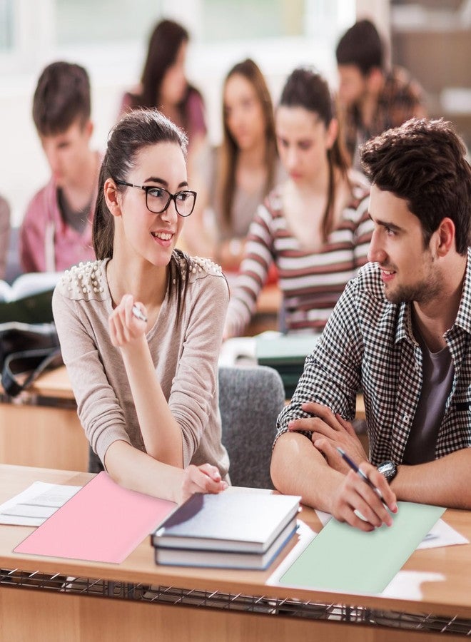 مجلدات بلاستيكية بجيوب - متعددة الألوان، عبوة من 6 مجلدات، مجلدات ملفات متينة بجيبين مع فتحة لبطاقة العمل، مقاس A4 للمدرسة والمكتب والمنزل - Image 5