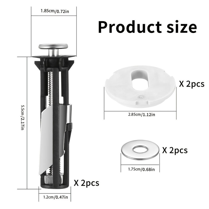 Universal Toilet Lid Attachment Screws with Washer 2 Pack - Image 3