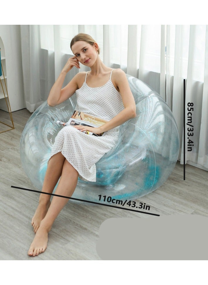 HEYAN Beanless Bag Inflatable Lounge Chair , Air Sofa Outdoor Inflatable Lazy Sofa Chair 110x110x85cm - Image 2