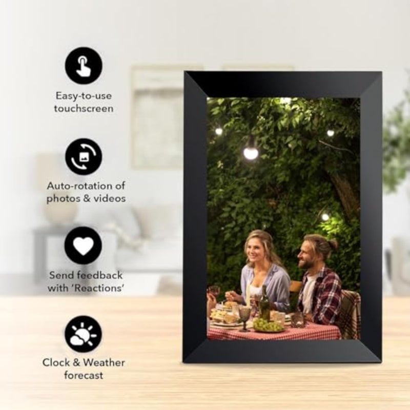 ™إطار صور رقمي WiFi مقاس 10.1 بوصة مدمج بذاكرة سعة 64 جيجابايت، وشاشة لمس LCD IPS مقاس 1280 × 800، وتدوير تلقائي وصوت، ومشاركة سريعة وسهلة للصور أو مقاطع الفيديو - Image 4
