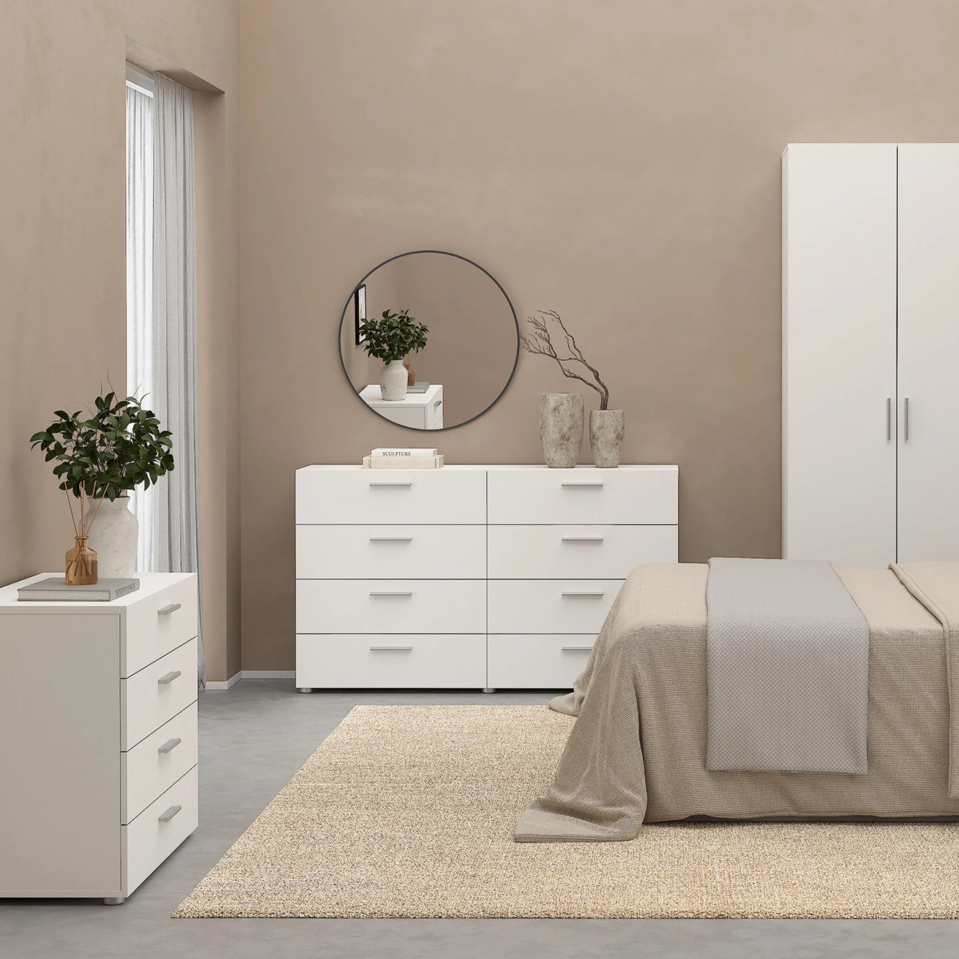 Modern MDF drawer unit - Height 70 cm - Width 70 cm - Depth 42 cm, from Furniture Store.