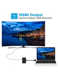 ماركة غير محددة محول USB 3 الى HDMI VGA كيبل HD 1080P لاجهزة الكمبيوتر واللابتوب ويندوز 7-8-10 يدعم Mac OS هاي سييرا لا لينكس وكروم أسود  - Image 4