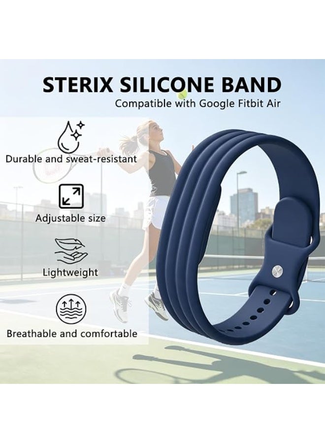 ZOXITY Silicone Band for Fitbit Air, Breathable Sport Strap Soft, lightweight, skin-friendly. Waterproof for swim, workout, sleep. Fits Google Fitbit Air. Multi-color for men & women - Image 3