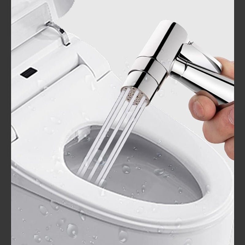 Brass Handheld Sprayer Attachment with Hose for Toilet Pet and Baby Wash - Image 3