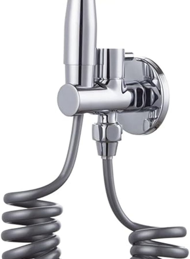 Brass Handheld Sprayer Attachment with Hose for Toilet Pet and Baby Wash - Image 2