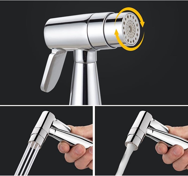 Brass Handheld Sprayer Attachment with Hose for Toilet Pet and Baby Wash - Image 5
