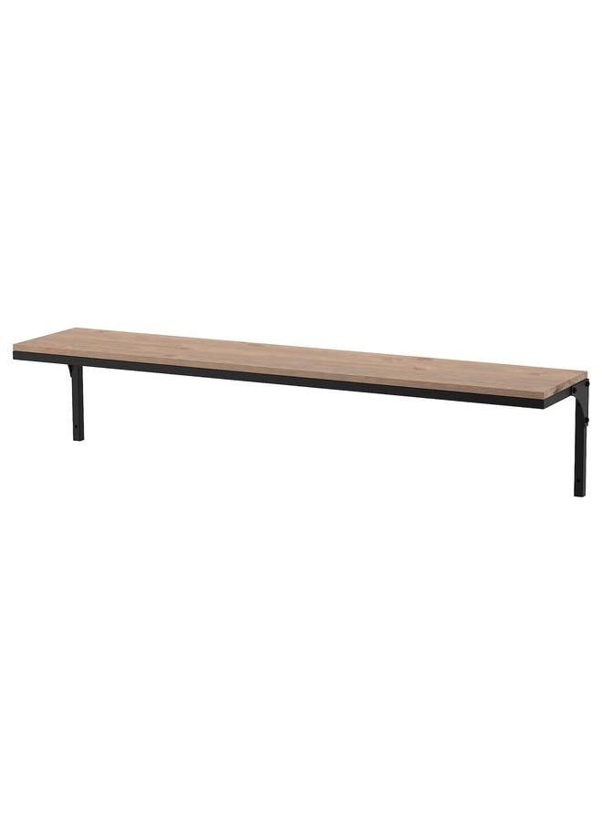 erorex Wall shelf, black, 101x20 cm  - Image 1