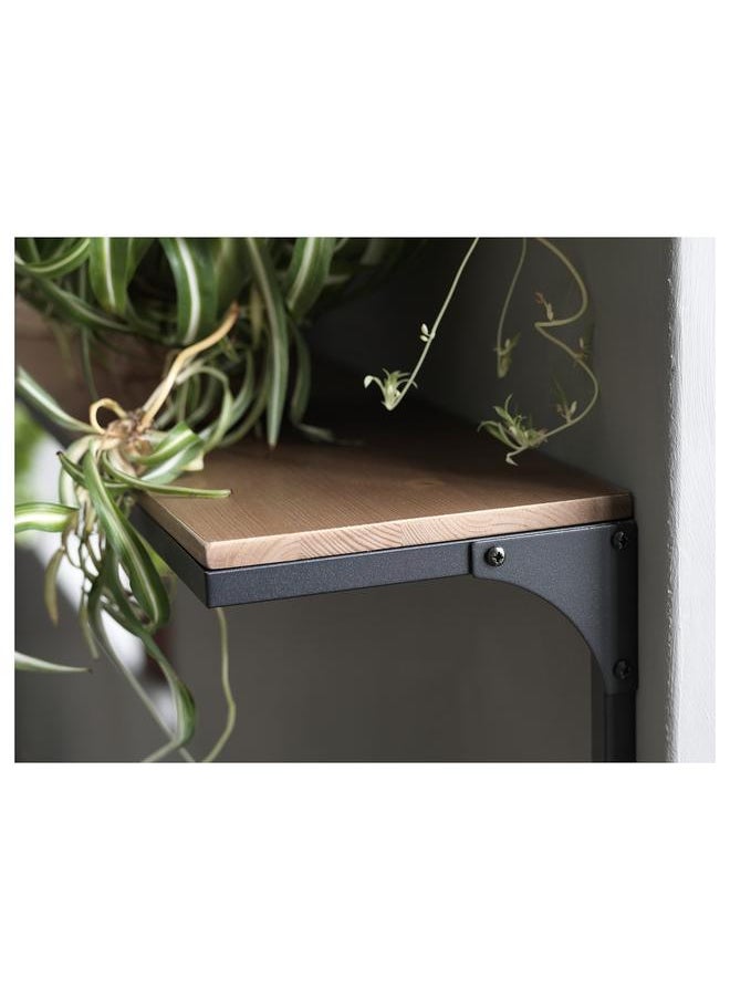 erorex Wall shelf, black, 101x20 cm  - Image 4