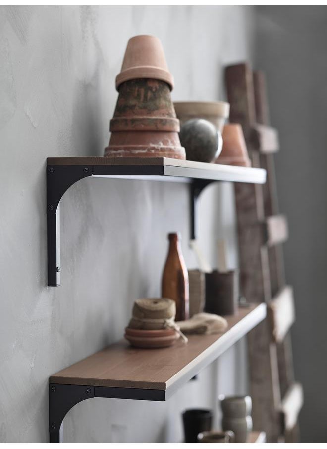 erorex Wall shelf, black, 101x20 cm  - Image 2