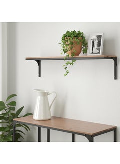 erorex Wall shelf, black, 101x20 cm  - Image 3