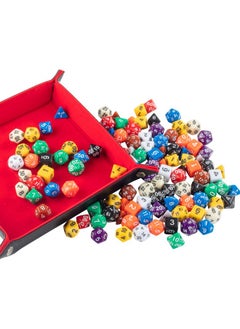 Monster Protectors Monster Gaming 100 Dice Value Pack 10 Multicolored Assorted Polyhedral Die Compatible With Dungeons Dragons Mtg Magic Rpg Dnd & Board Games Includes D4 D6 D8 D10 D12 D20  - Image 4