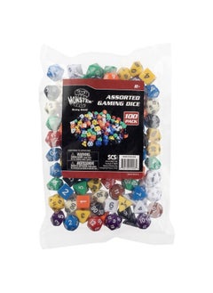 Monster Protectors Monster Gaming 100 Dice Value Pack 10 Multicolored Assorted Polyhedral Die Compatible With Dungeons Dragons Mtg Magic Rpg Dnd & Board Games Includes D4 D6 D8 D10 D12 D20  - Image 5