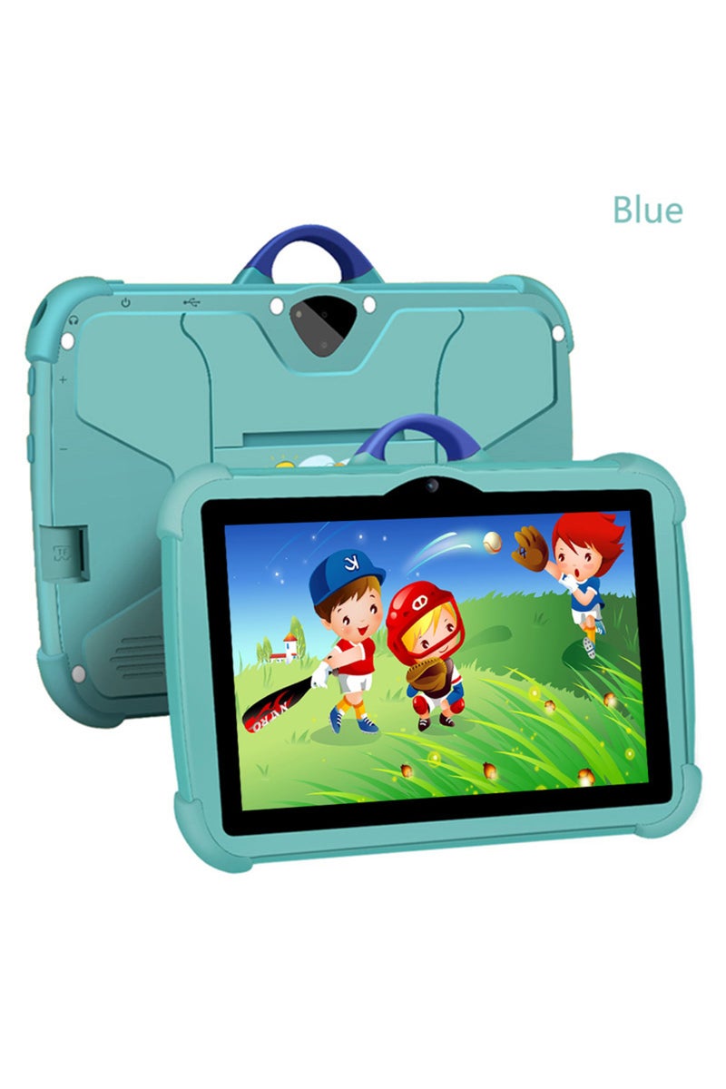 جهاز لوحي للأطفال، إصدار قياسي، أزرق، بنمط كرتوني جديد، شاشة 7 بوصة، معالج رباعي النواة، ذاكرة وصول عشوائي 4 جيجابايت، ذاكرة تخزين داخلية 64 جيجابايت، نظام تشغيل أندرويد من شركة لير.