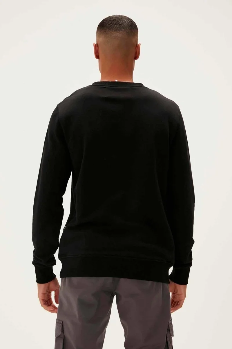 Bad Bear Logo Crewneck Men's Sweatshirt 22.02.12.007MIDNIGHT