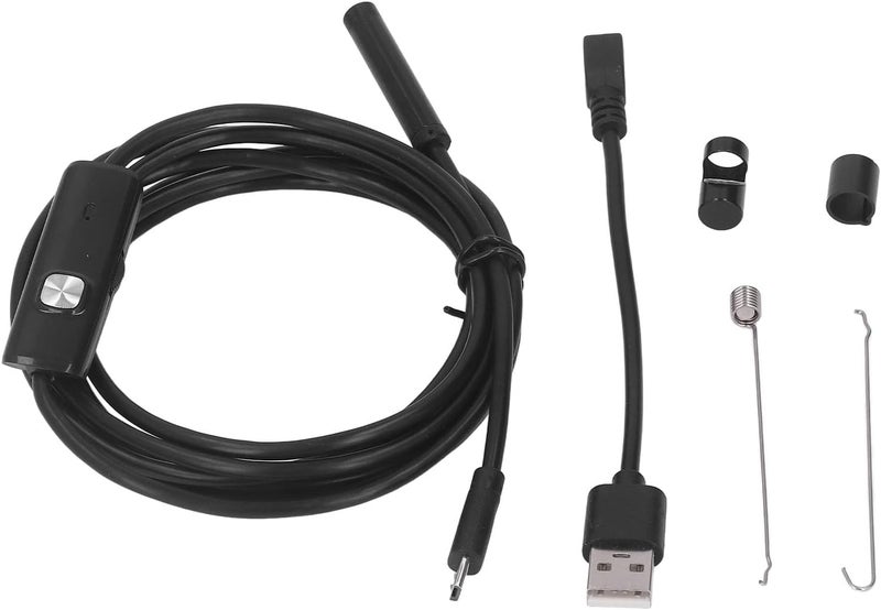 Industrial USB Endoscope with 7 mm Probe and 6 LED Lights - 0.3 MP Inspection Camera - Compatible with Android and Computer - IP67 Water Pipe Camera for Car Engines and (1M) - Image 1