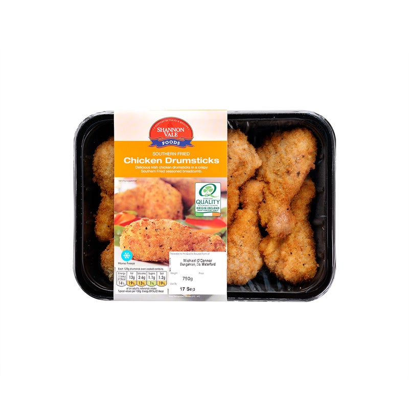 Shannon Vale Breaded Chicken Drumsticks, Southern Fried - 750g, Ireland - Image 1