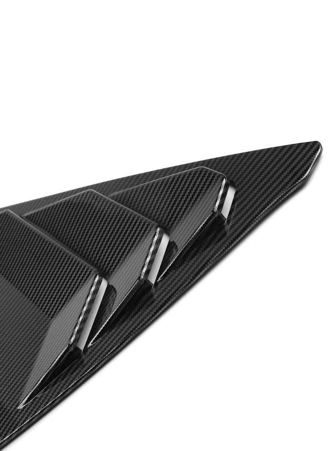 CKE Hatchback Compatible with Honda Civic 2025 2024 2023 2022 Accessories Sport Car Exterior Rear Side Window Louvers Air Vent Scoop Shades Cover Blinds -Carbon Fiber Style - Image 4