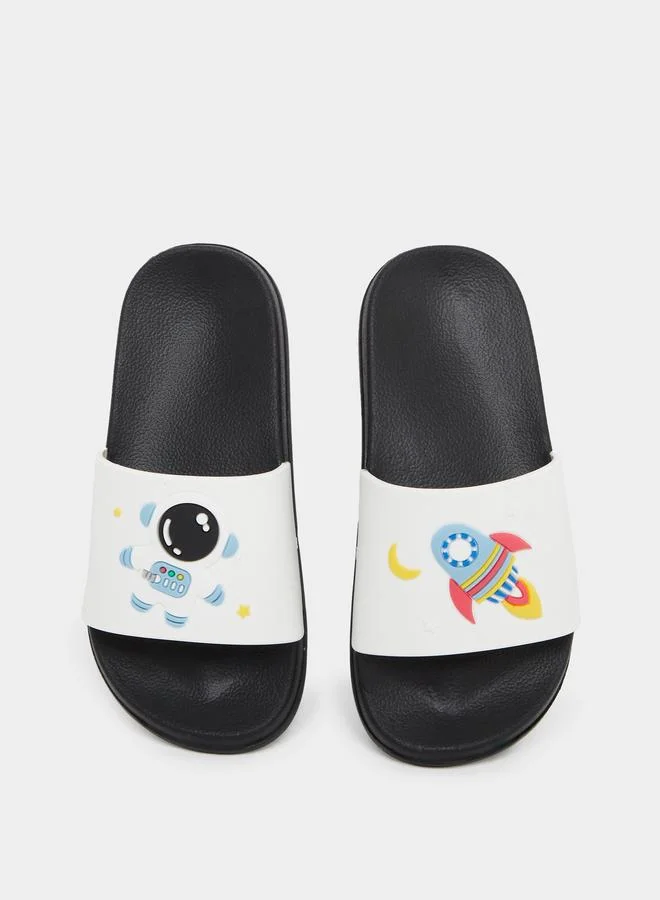 Take Two Take Two Graphic Print Slip On Slippers
