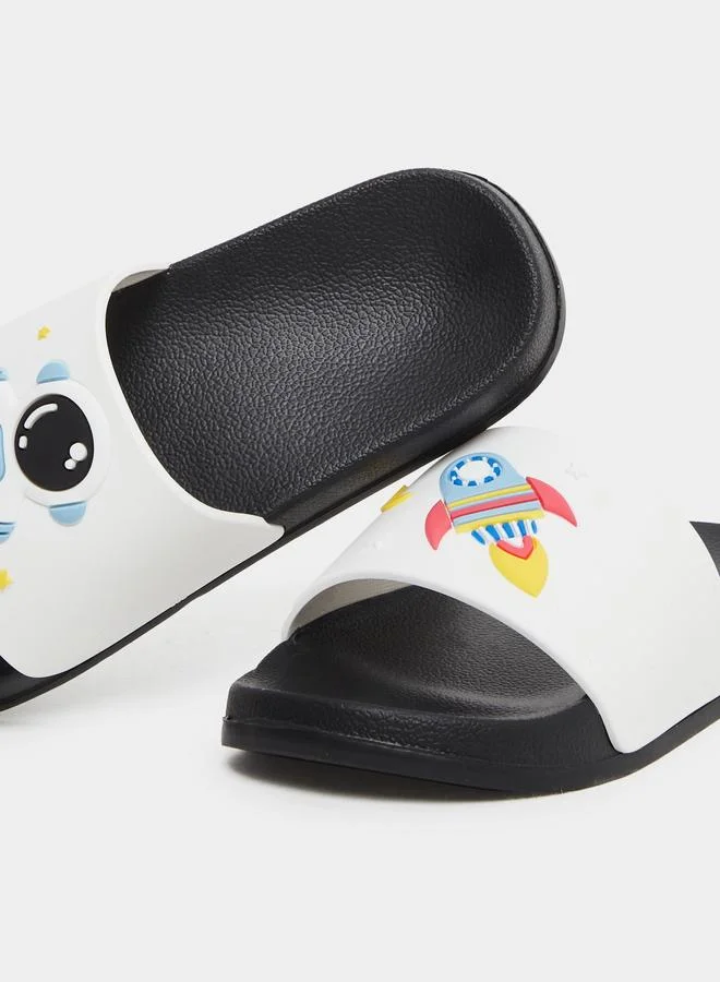 Take Two Take Two Graphic Print Slip On Slippers