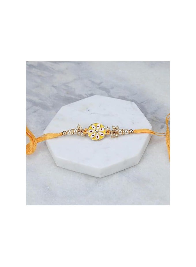 كاميري بازار مجموعة راخي مينكاري للأخ والأخت وزوج الأخت مع طقم رولي وتشوال - راخي للأخ، بهايّا، بهاي - لامبا راخي للبهبي، الأخت - Image 5