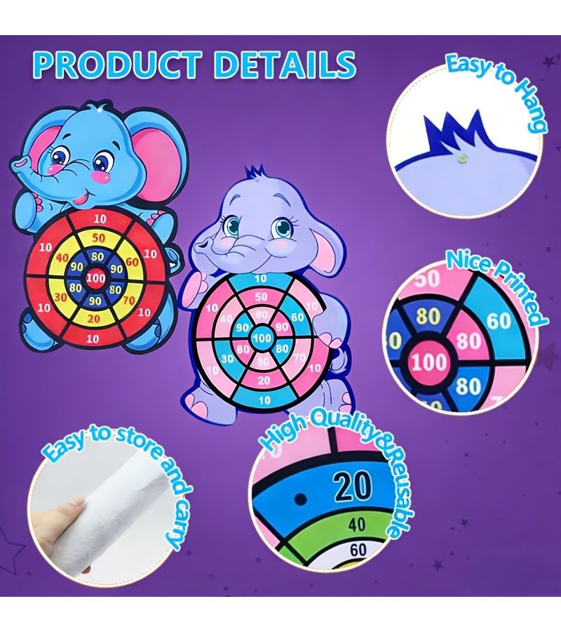 Purple Elephant Sticky Ball Throwing Game 5 Balls Interactive Family Fun Computational Toy Indoor Outdoor Entertainment Enhance Coordination - Image 3