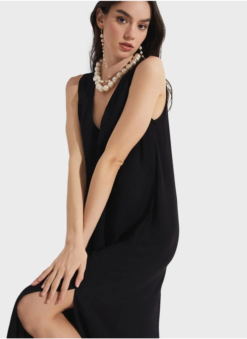 JUNE V-Neck Tiered Dress