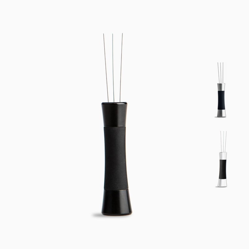 The WDT Tool  Black  04 mm Pins  6 Pins  Storage Vault  Stainless Steel  Silicone  Distribute Coffee Grounds  Prevent Channeling  Spurting  Better Tasting Coffee