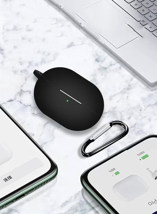 Silicone Cover Case for Huawei FreeBuds Pro 4 / Pro 3, Protective Case Cover with Carabiner - Image 3