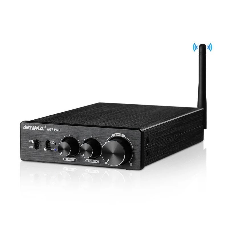 AIYIMA A07 Pro TPA3255 Bluetooth 5.2 AptX HD Class D Digital Audio Amplifier 300W×2 Stereo HIFI Power Amp Treble Bass Control Pre Out Replaceable Op Amp