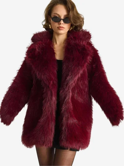 Bianco Lucci LUCCI Faux Fur Coat