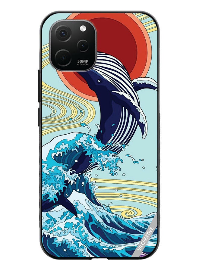 Protective Case Cover For Huawei Nova Y61 Dolphin Design Multicolour