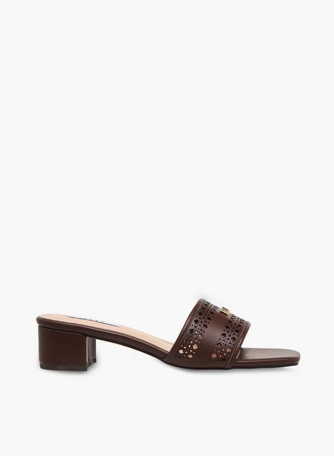 ELLE Women Buckle Accent Block Heel Sandals - Image 3