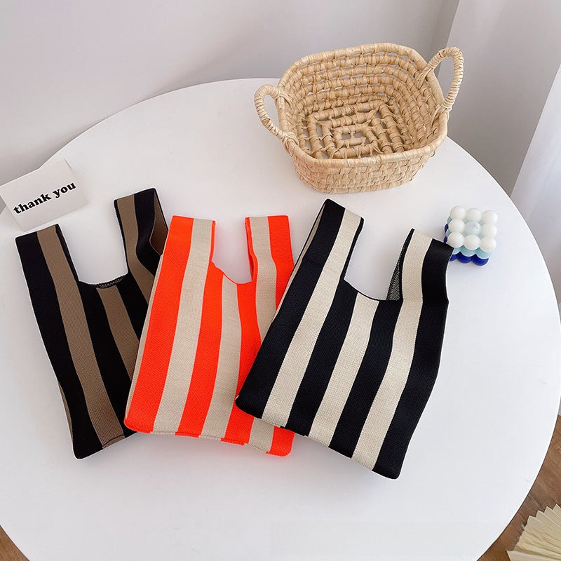 Korean New Girl'S Multi-Color Knitted Portable Shoulder Bag All-Match Fashionable Distinctive Rest Trendy Bag Crossbody Bag - Image 5
