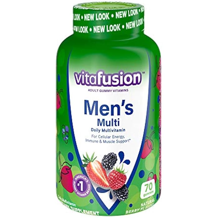 Vitafusion فيتافيوجن فيتامينات جومي للرجال، فواكه، 70 حبة - Image 2