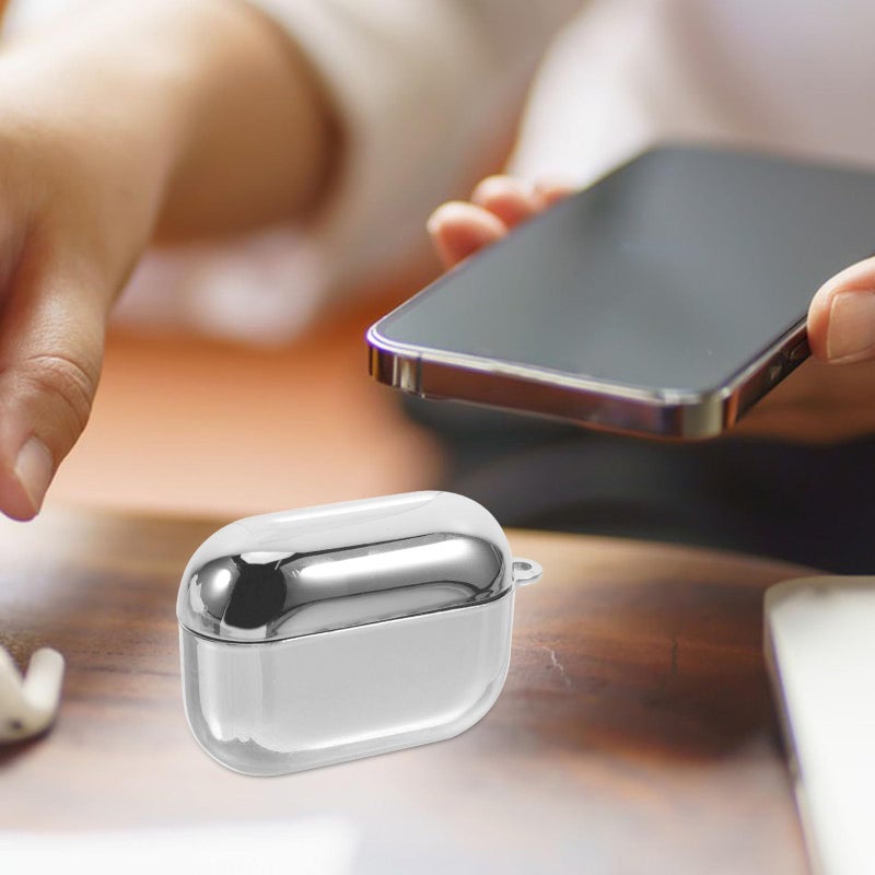 Electroplated Silver Protective Case Compatible for Earphone 3rd Gen Travel and Daily Use - Image 5