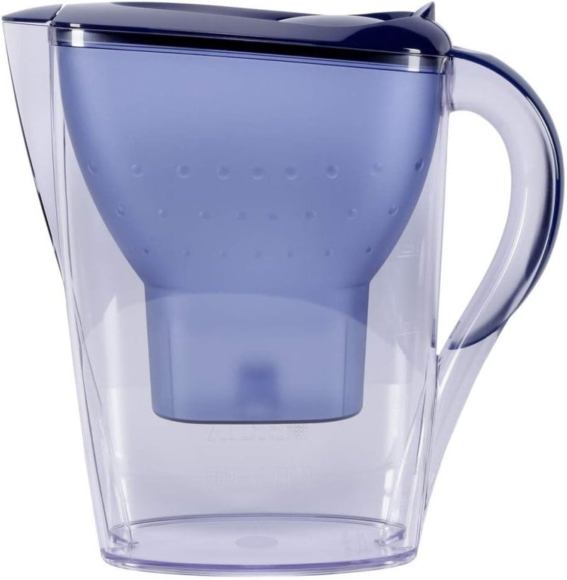 BRITA Marella fridge water filter jug for reduction of chlorine, limescale and impurities, Includes 1 x MAXTRA+ filter cartridges, 2.4L -Blue Durability boosted processed material - Image 2
