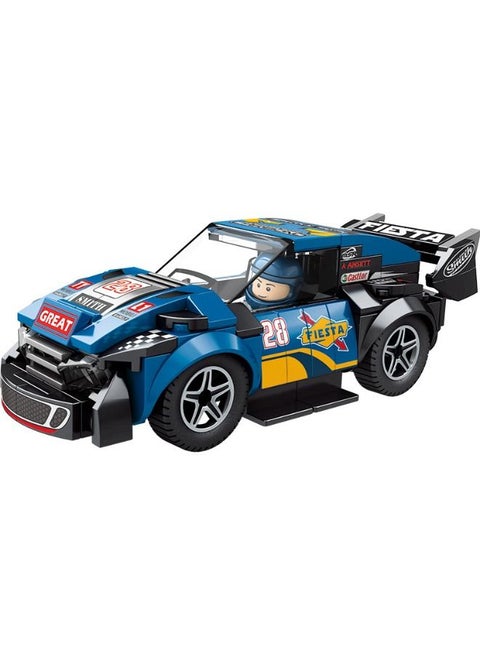 175-Piece Racing Car Model Puzzle Stacking Blocks, DIY Block Building Set, Classic Ford Fiesta M-Sport Mini Building Bricks, Assembling Building Blocks Suitable for Boys and Girls Aged 7 and Up