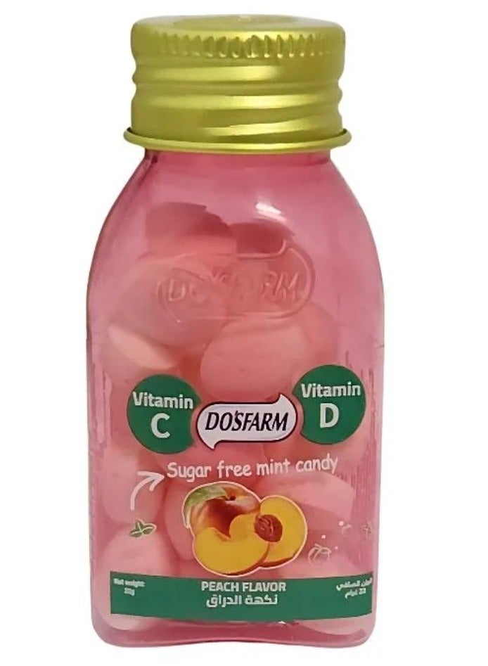 Vitamin C And D Sugar Free Mint Candy Peach Flavor 22 g