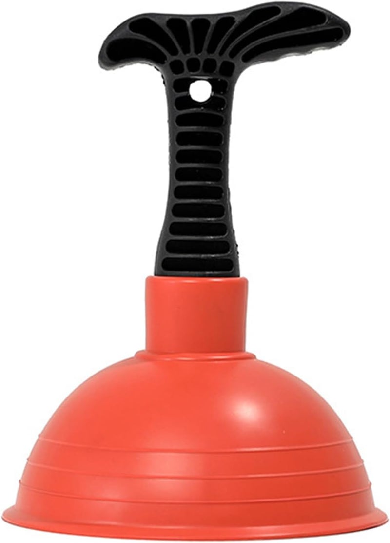 Ergonomic Grip Small Drain Plunger with Heavy Duty Rubber Cup for Powerful Suction Unclog Slow Drains in Kitchens Bathrooms Compact Size Heavy Duty - Image 1