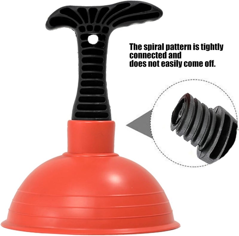 Ergonomic Grip Small Drain Plunger with Heavy Duty Rubber Cup for Powerful Suction Unclog Slow Drains in Kitchens Bathrooms Compact Size Heavy Duty - Image 3