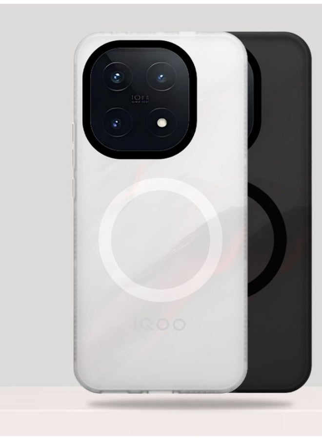 general Case for iQOO 15 Case with Anti-Fingerprint/Anti-Vibration/Non-Slip Flexible Silicone Cover + Frosted Acrylic - Image 1