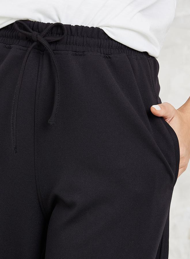 Styli Wide Leg Jogger Pants with Side Slit for Women Casual Everyday Wear Comfortable Loose Fit Trousers - Image 3